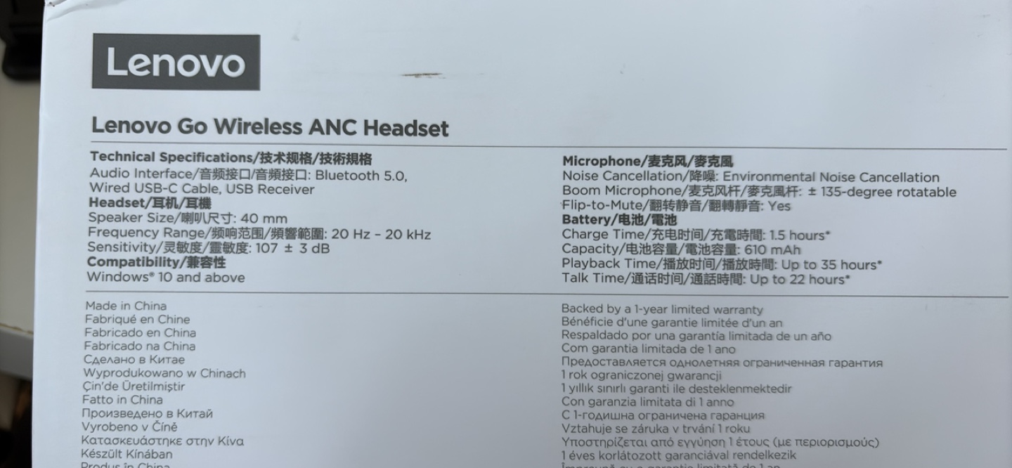 Brand new Lenovo Go Wireless ANC Headphone - photo 3