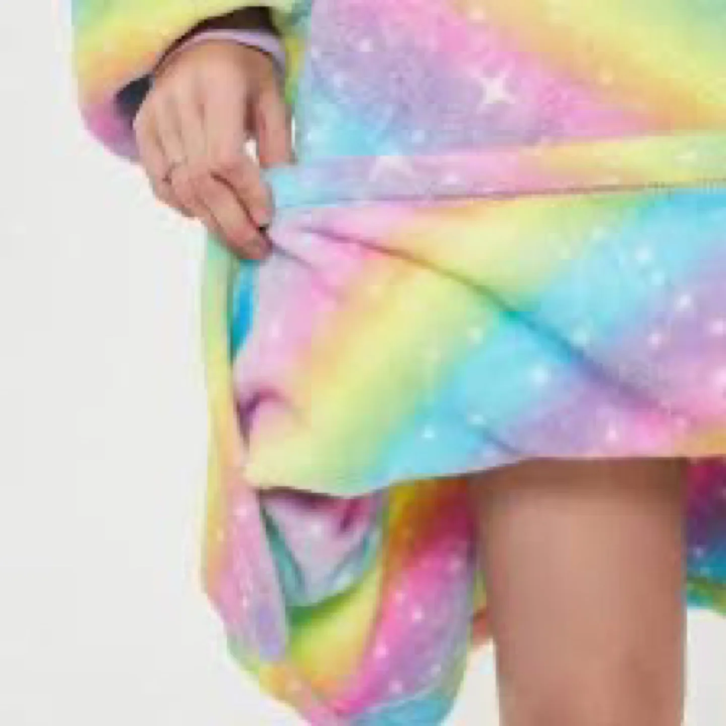 Rainbow Oodie Sherpa Hoodie Blanket image indicator(4)