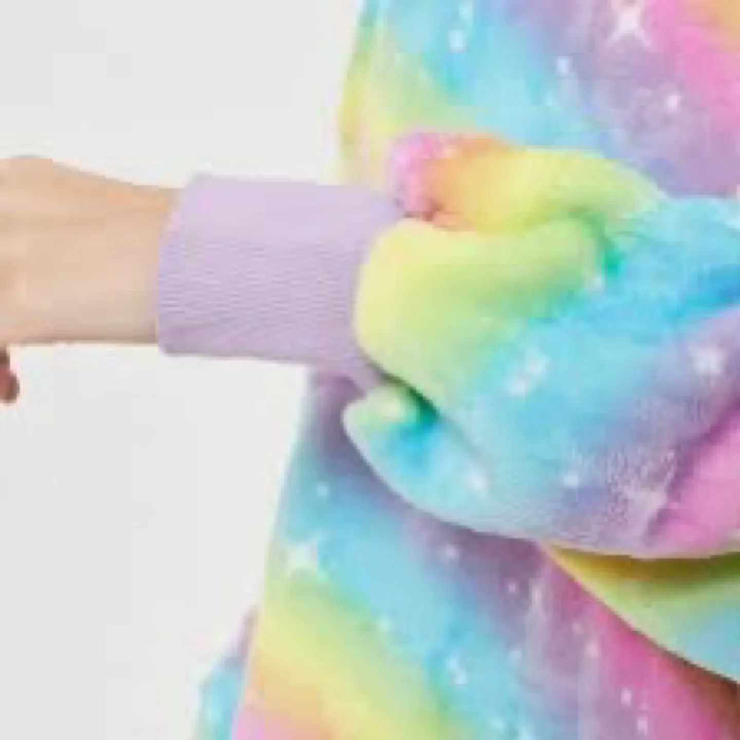 Rainbow Oodie Sherpa Hoodie Blanket image indicator(3)
