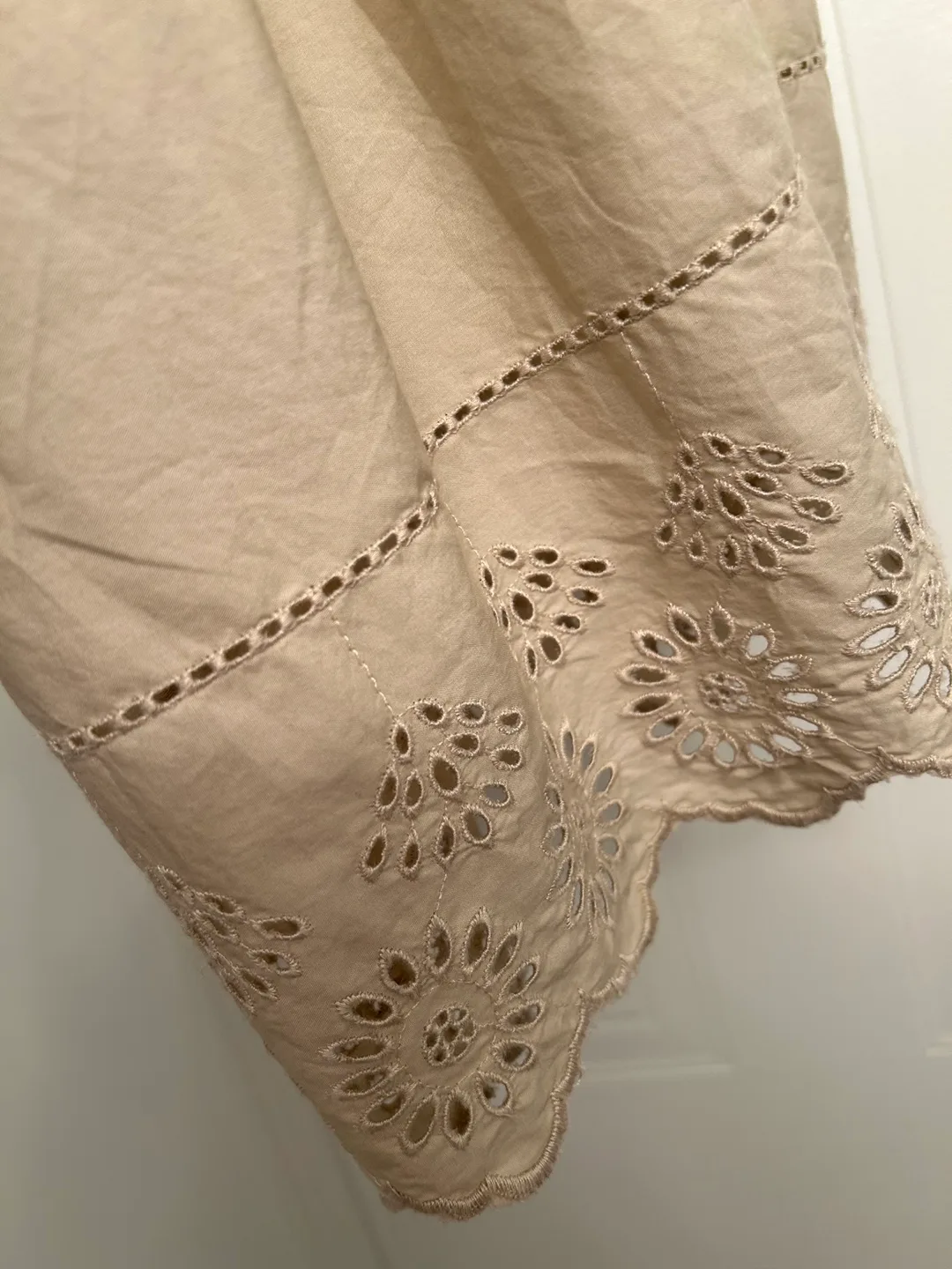 Beige Eyelet Detail Blouse XS image indicator(3)