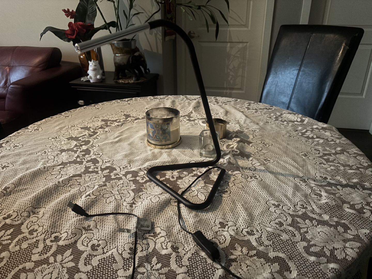 Black Desk Lamp with Adjustable Arm