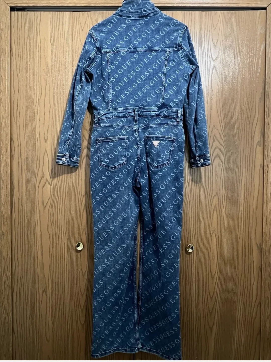 Guess Lorena Logo Denim Jumpsuit - Medium Wash image indicator(2)