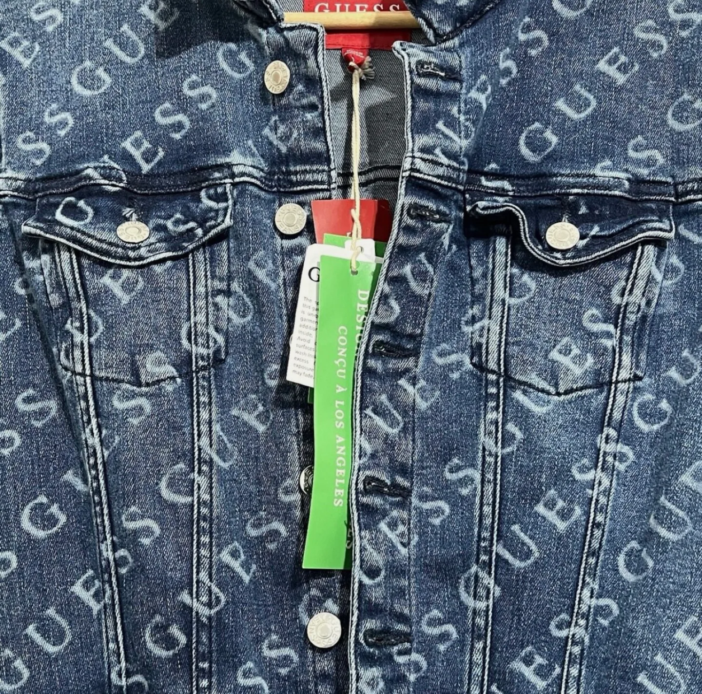 Guess Lorena Logo Denim Jumpsuit - Medium Wash image indicator(5)