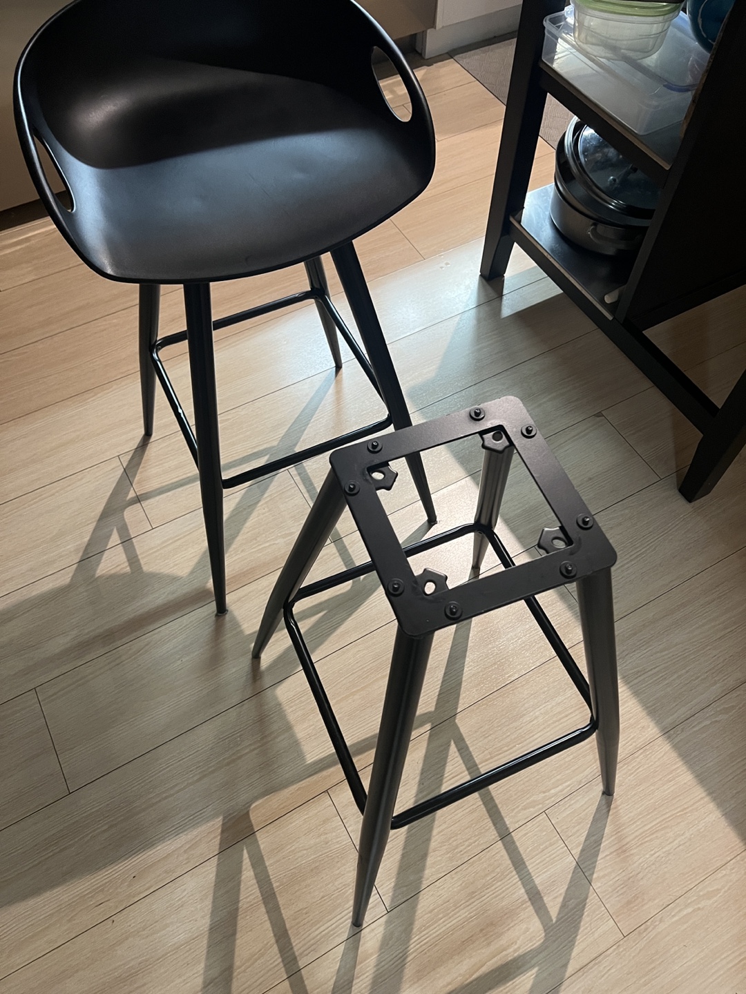 Black Bar Height Stools (Two) - photo 3