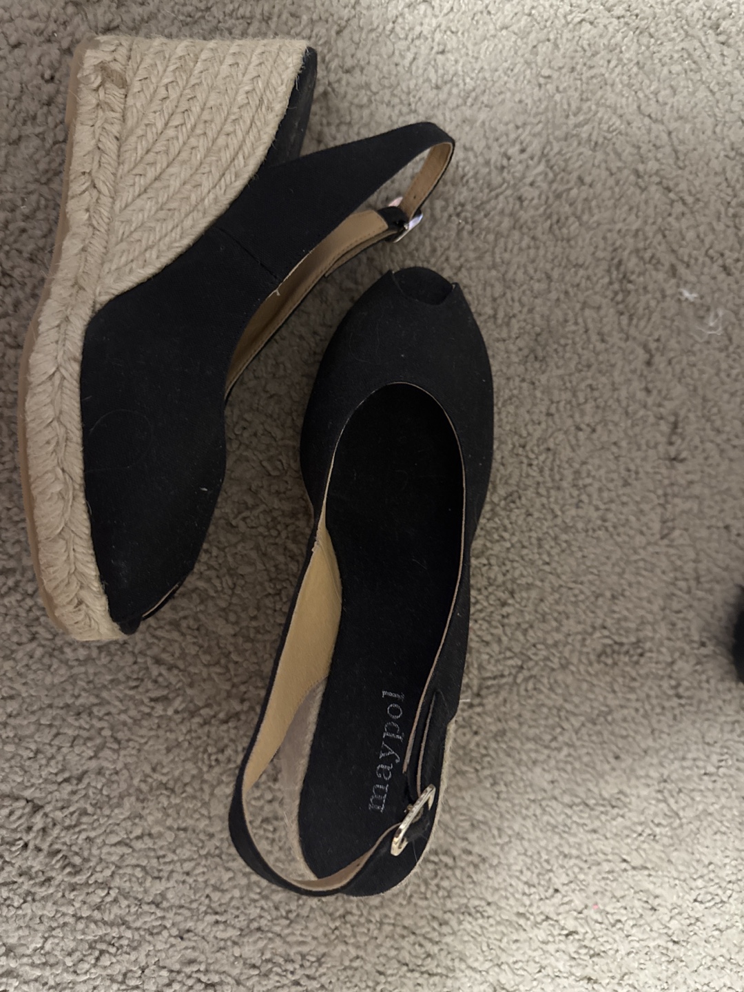 Never worn Black Espadrille Wedge Sandals - photo 3