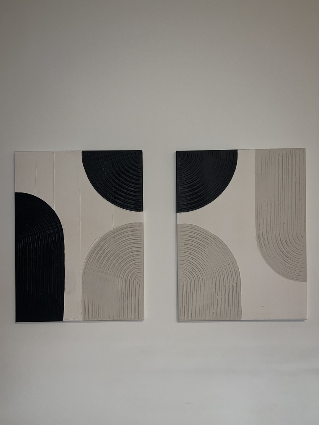 Pair of Modern Abstract Canvas Wall Art