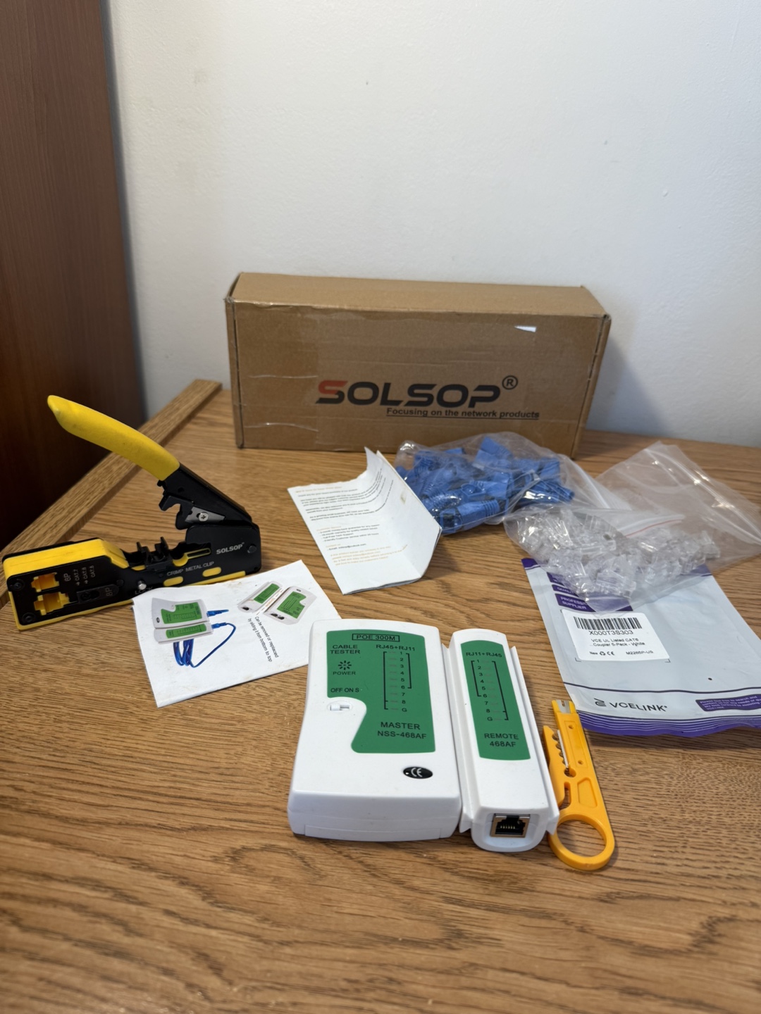 Solsop RJ45 Crimper Kit with Network Cable Tester