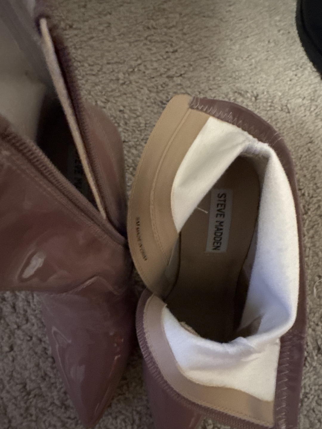 Steve Madden mauve patent leather ankle boots - photo 3