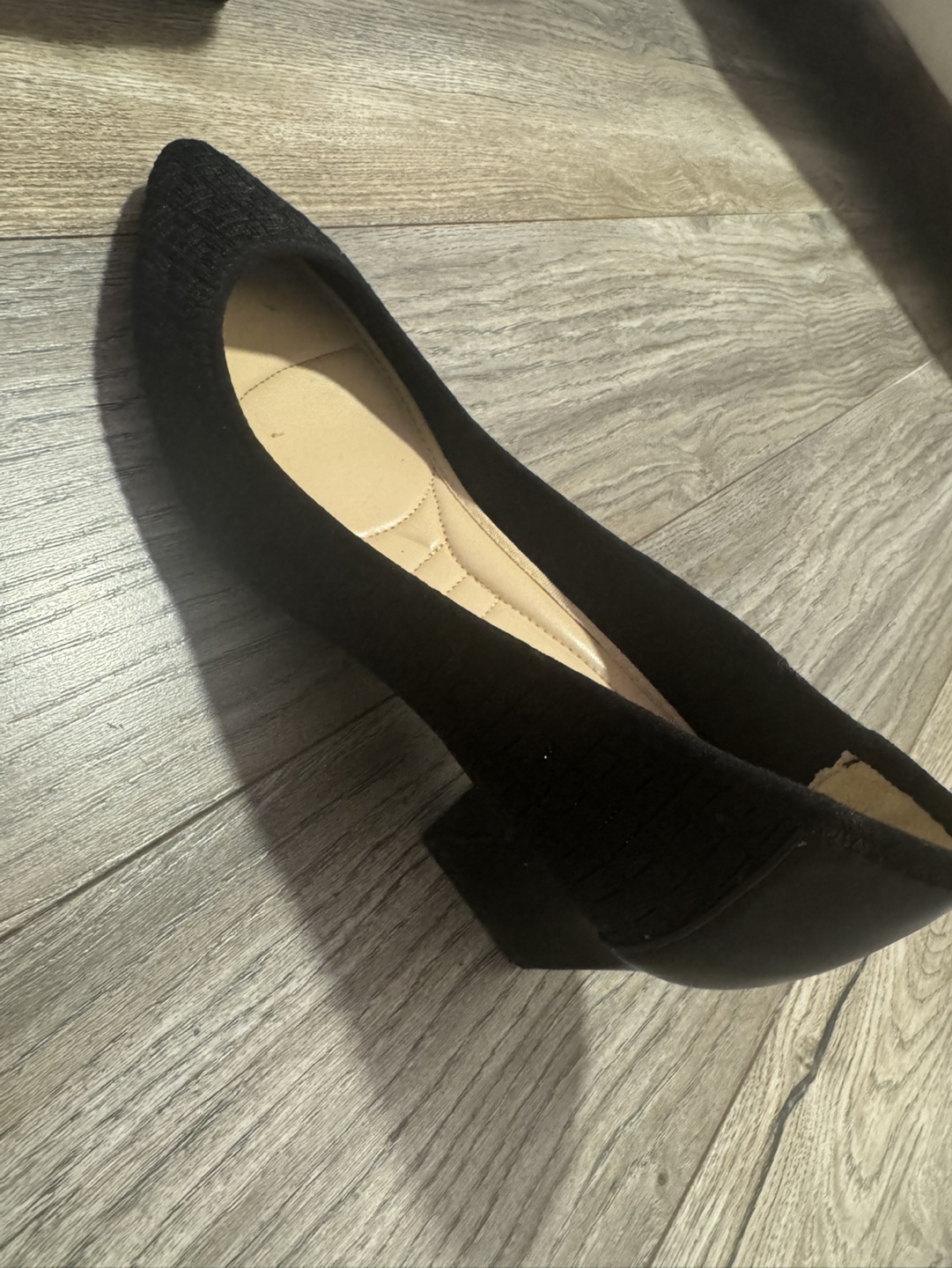 Adrienne Vittadini Black Knit Block Heel Pumps - photo 5