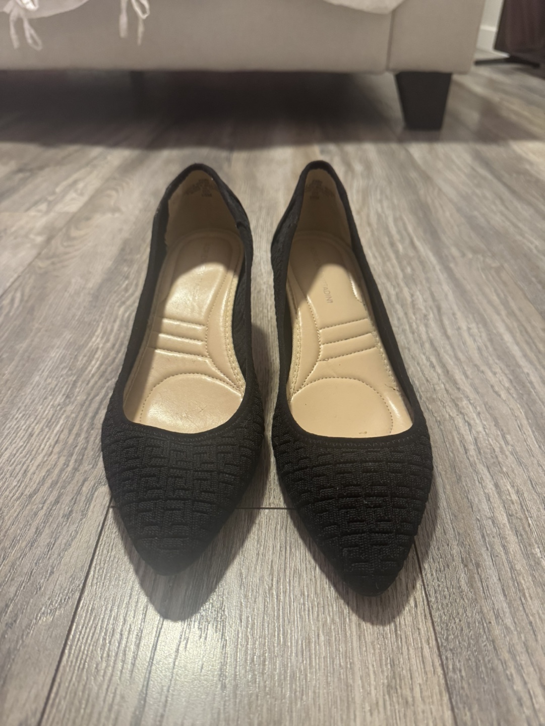 Adrienne Vittadini Black Knit Block Heel Pumps - photo 2