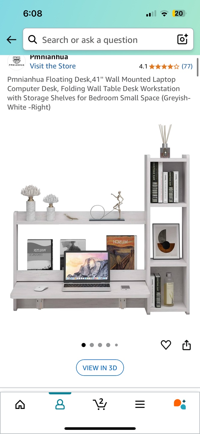 Pmnianhua Floating Desk, 41" Wall Mounted Laptop Computer Desk
