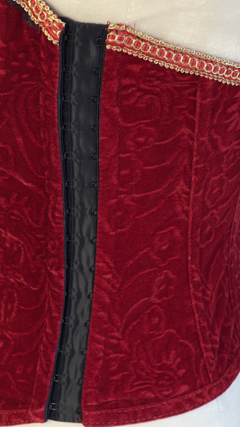 Red Velvet Corset Sets - photo 3