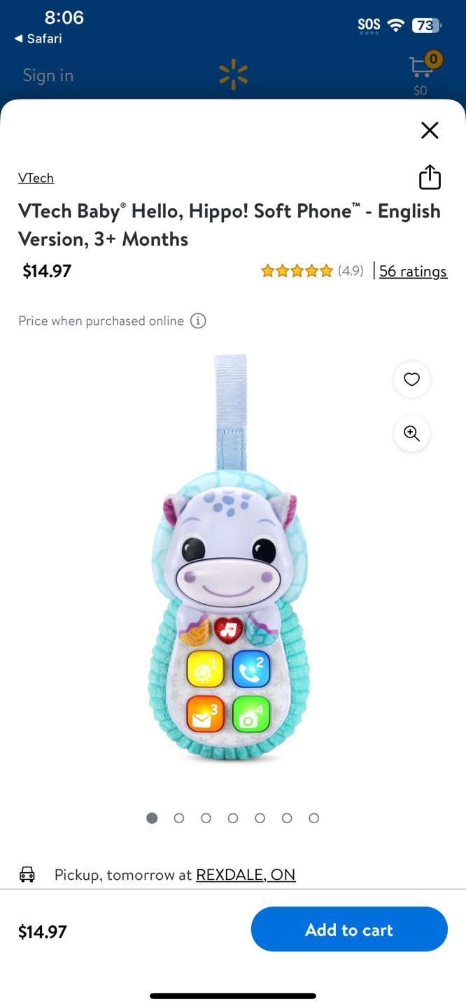 VTech Baby Hello Hippo! Soft Phone - photo 2