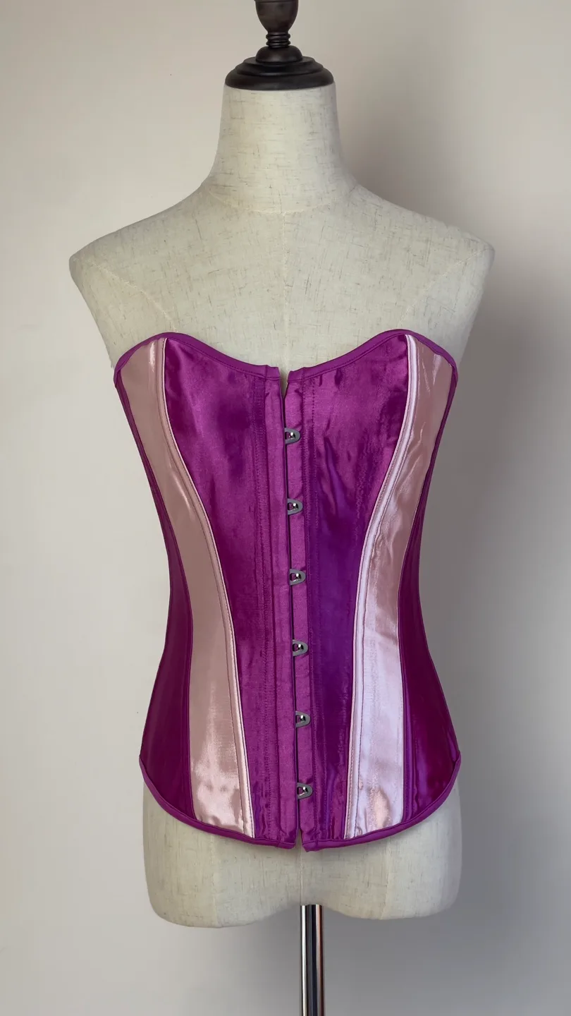 Purple and Pink Satin Corset image indicator(2)