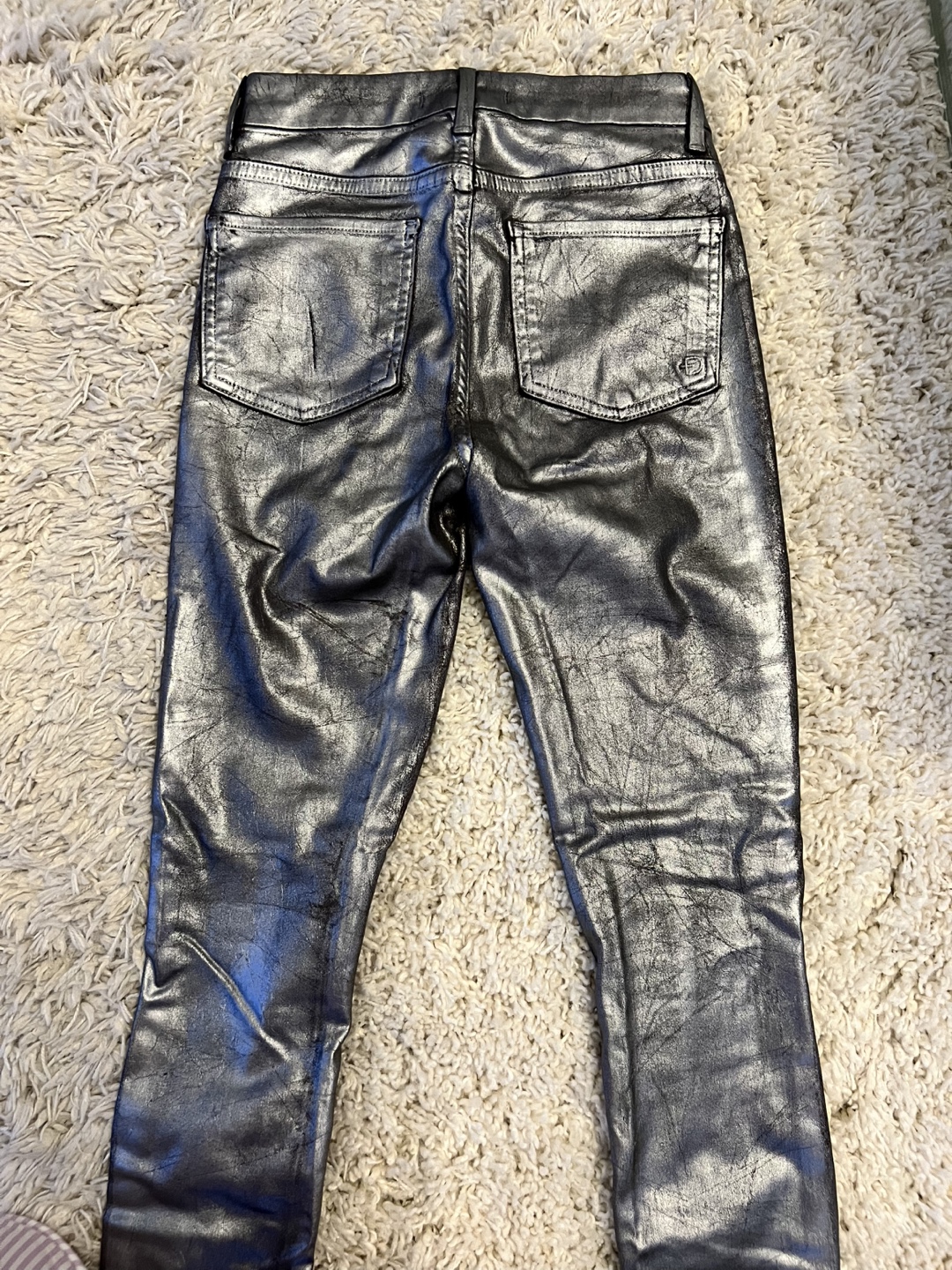 Silver Metallic Skinny Jeans - photo 2