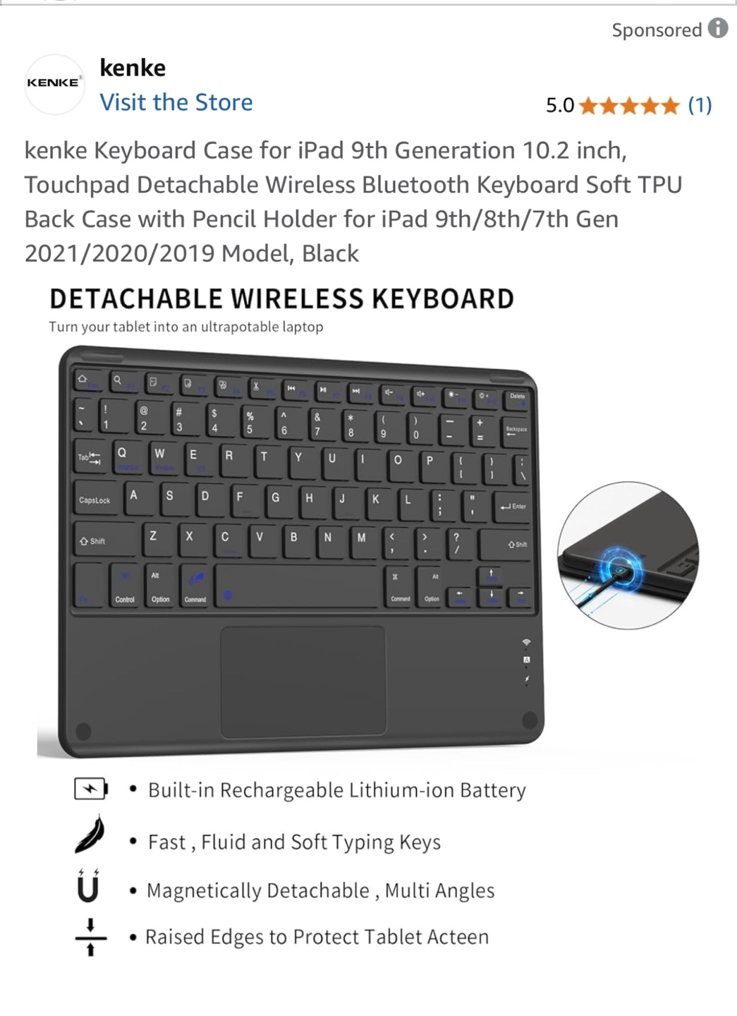Kenke iPad Keyboard Case for 9th/8th/7th Gen - photo 4