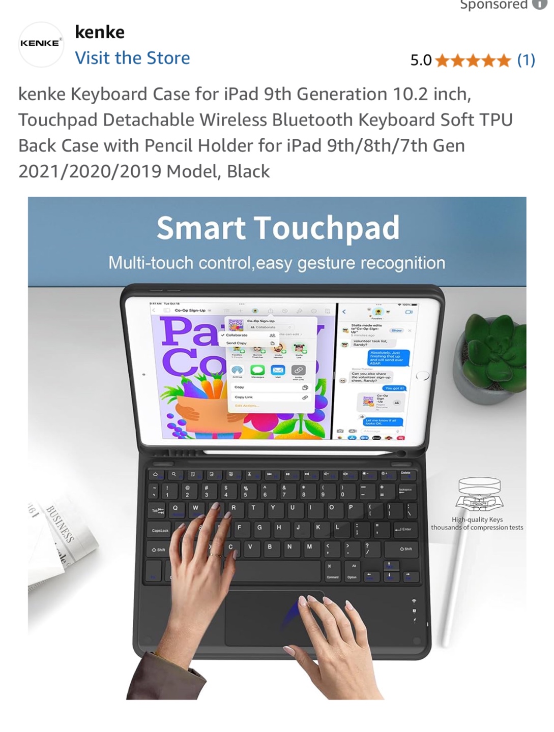 Kenke iPad Keyboard Case for 9th/8th/7th Gen - photo 2
