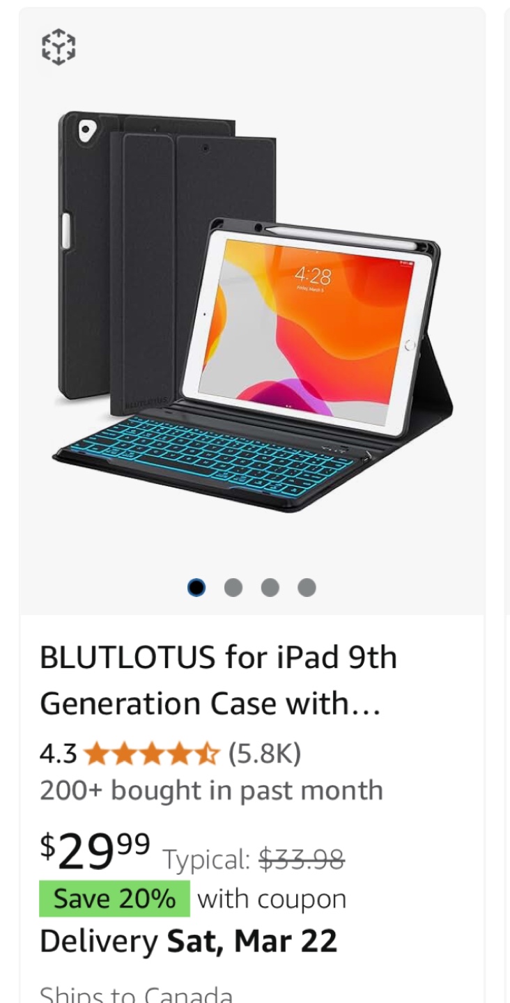 BLUTLOTUS iPad Keyboard Case - Black
