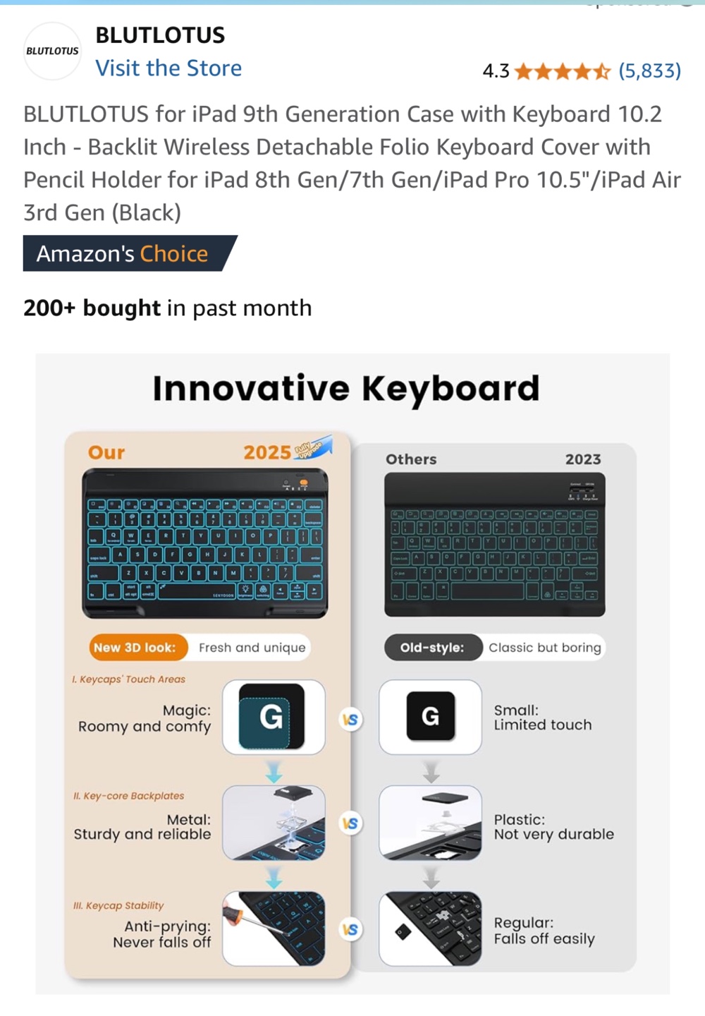 BLUTLOTUS iPad Keyboard Case - Black - photo 4