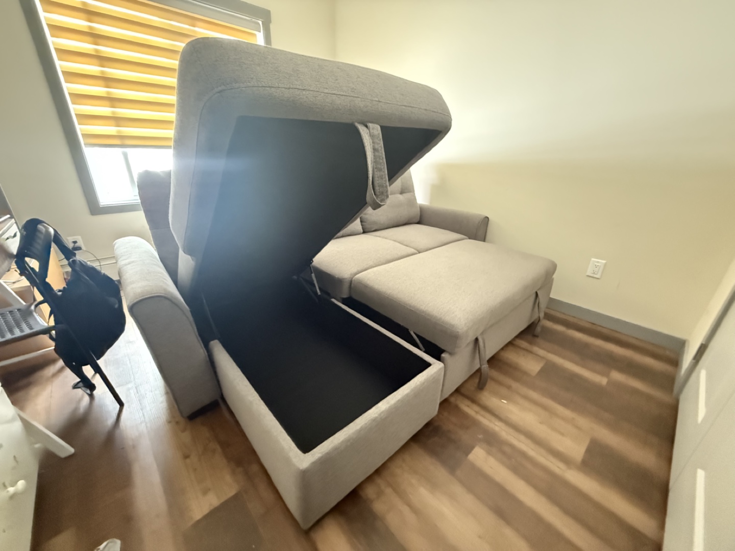 Grey Sectional Sofa with Storage - photo 2