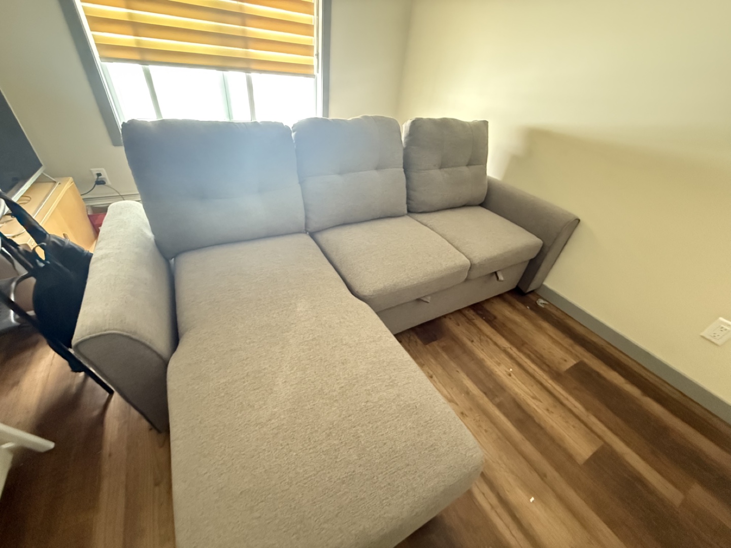 Grey Sectional Sofa with Storage