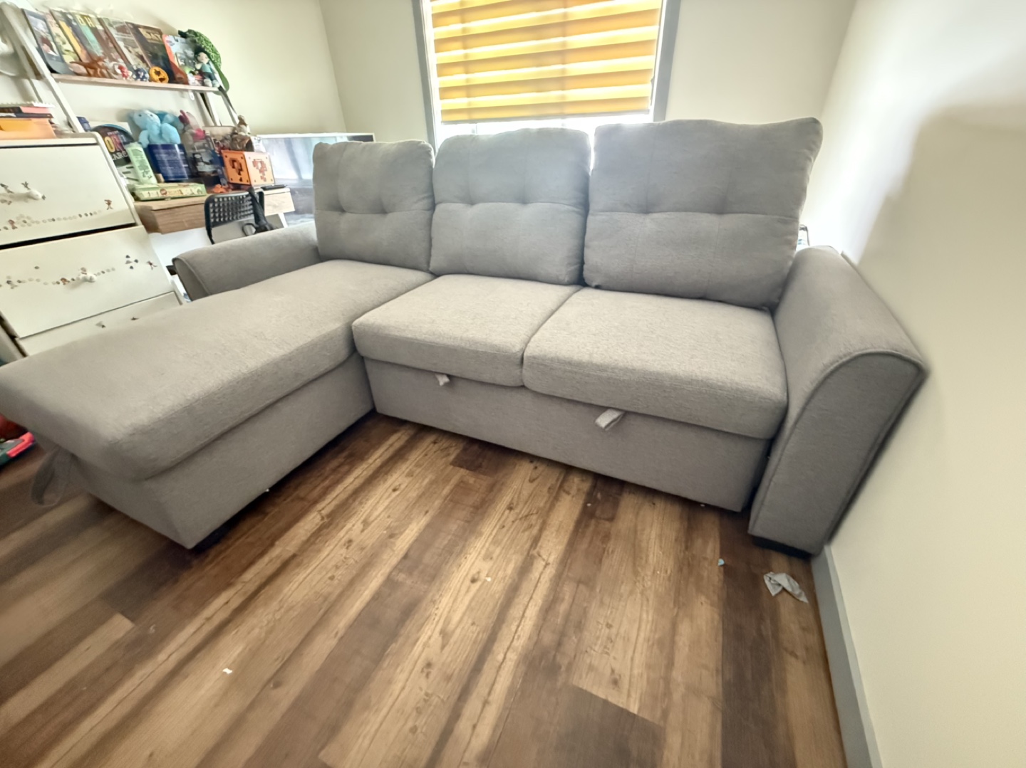 Grey Sectional Sofa with Storage - photo 3