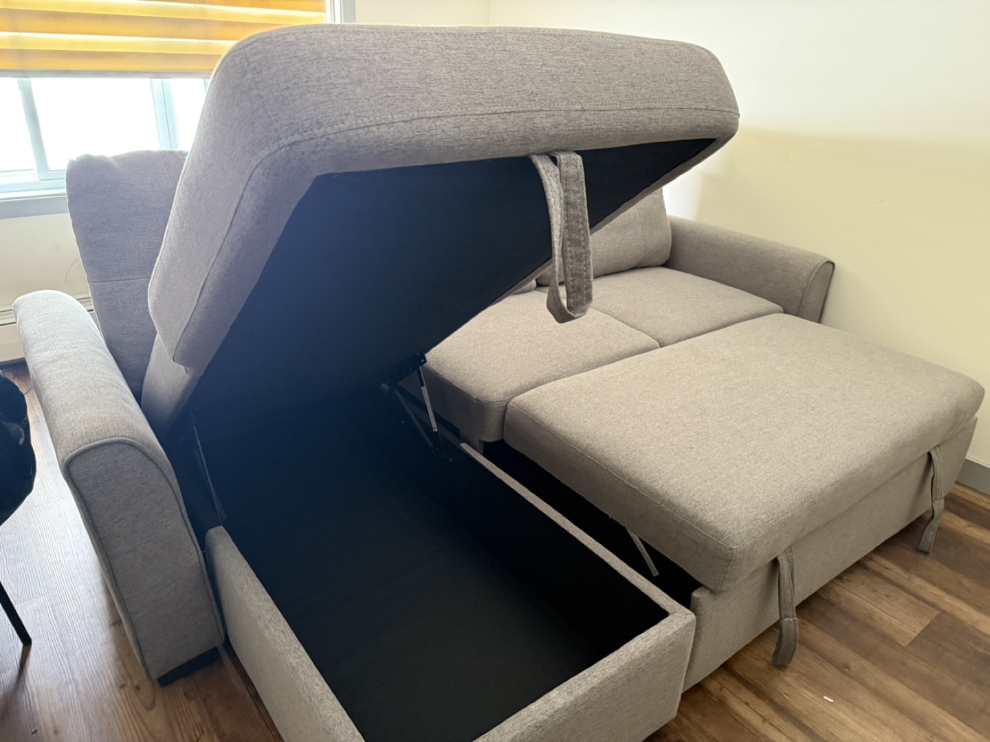 Grey Sectional Sofa with Storage - photo 5
