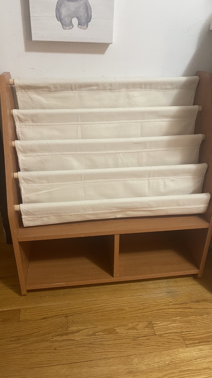 Kids Book Organizer Wooden Book Rack
