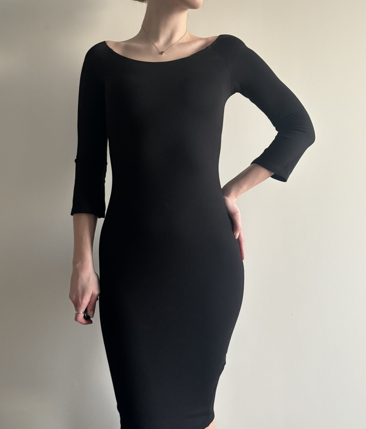 Pull & Bear Black Bodycon Midi Dress - photo 2