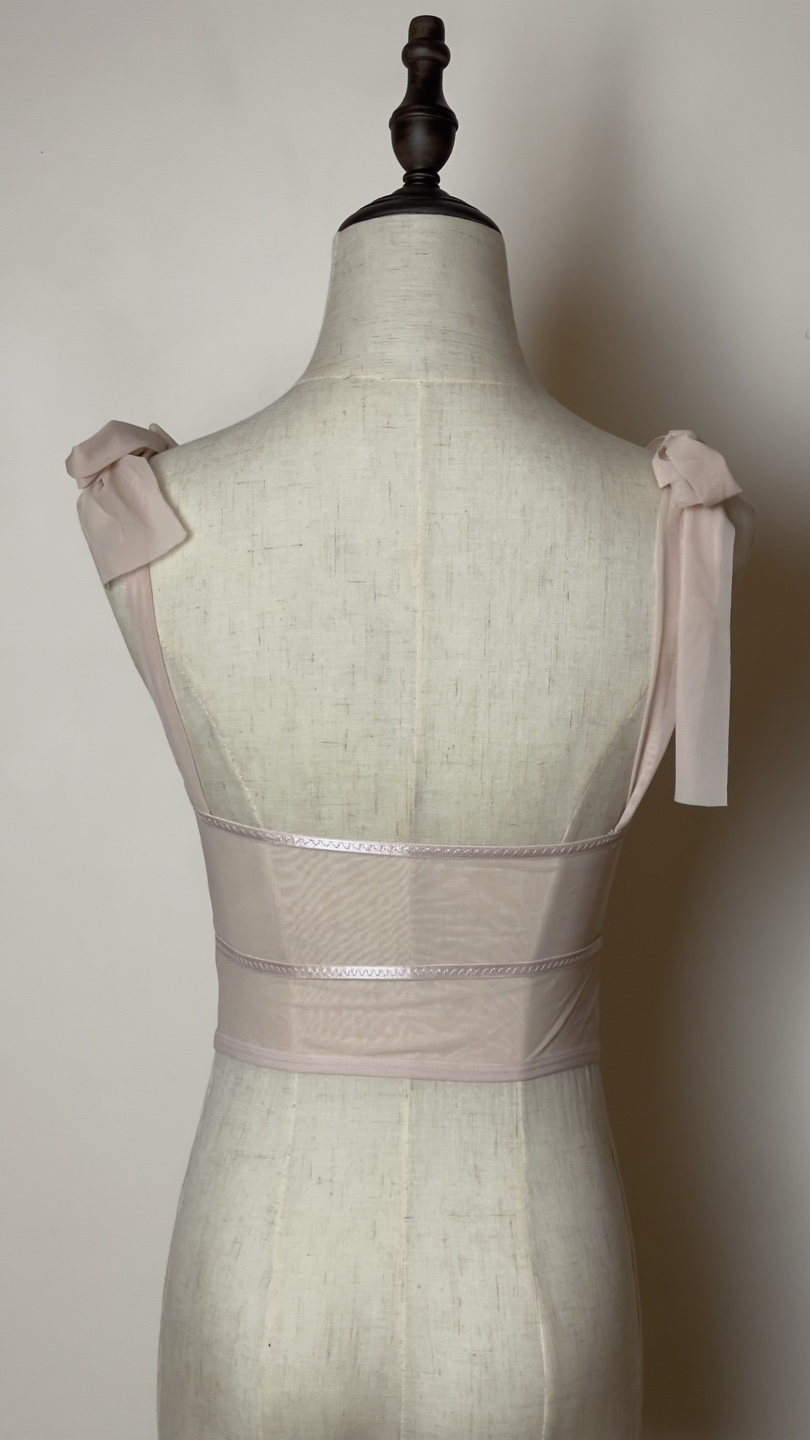 Blush Pink Lace Corset Top - photo 2