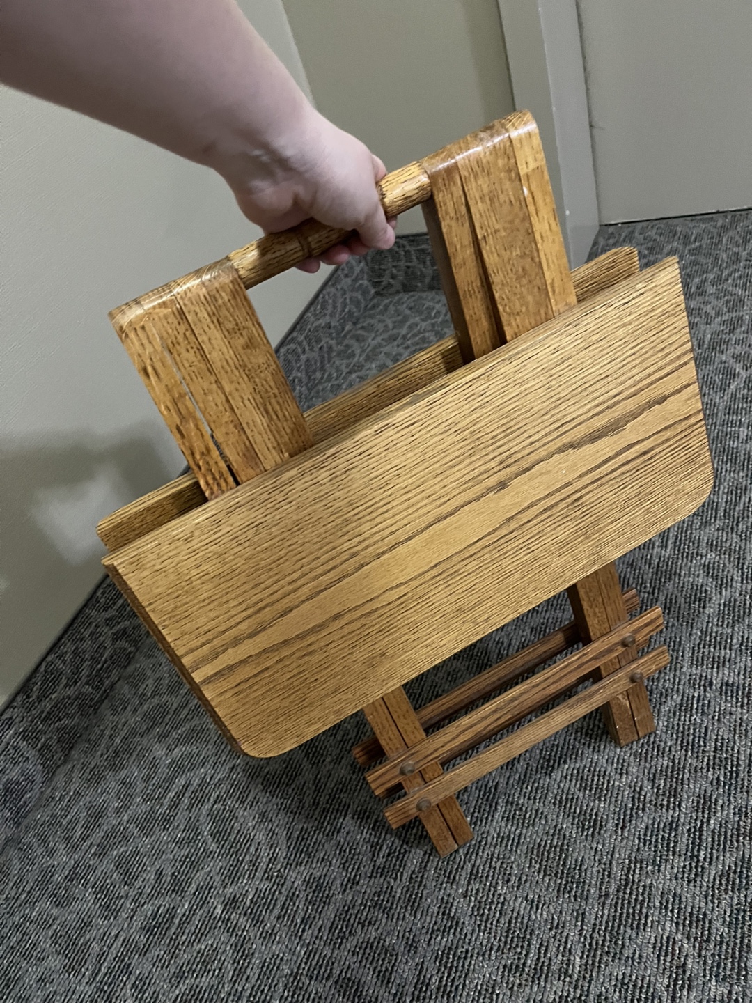 Vintage Wooden Tray Table - photo 4