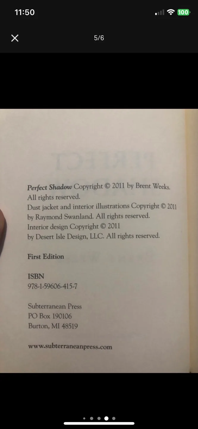 Night Angel/Perfect Shadow signed and numbered image indicator(5)