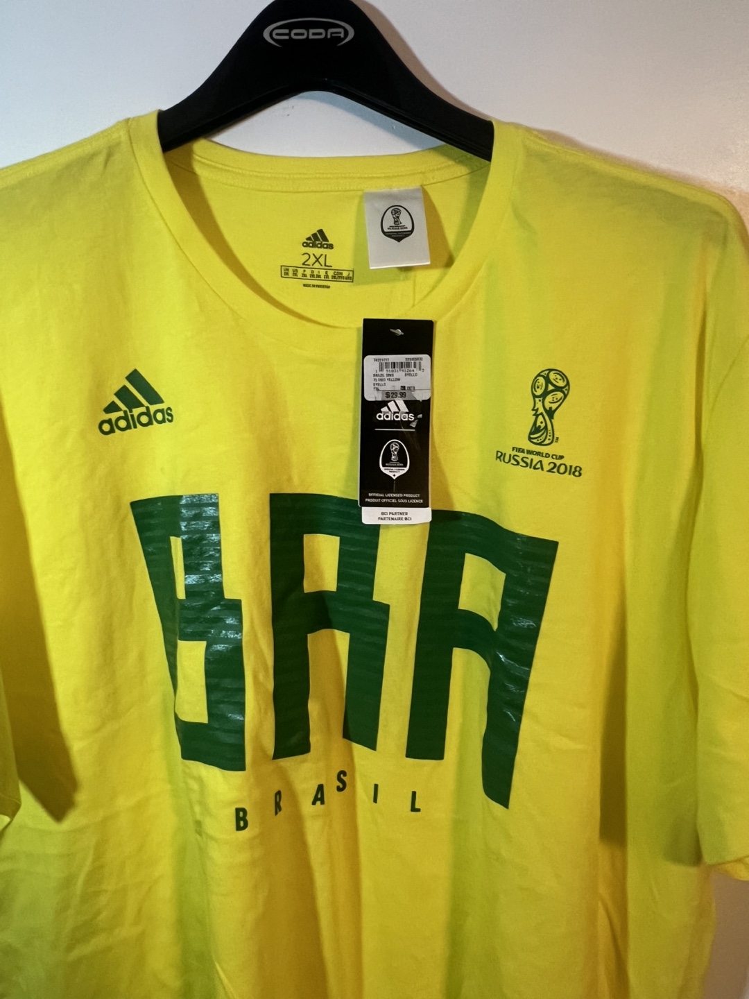 Adidas Brazil 2018 World Cup T-Shirt - 2XL