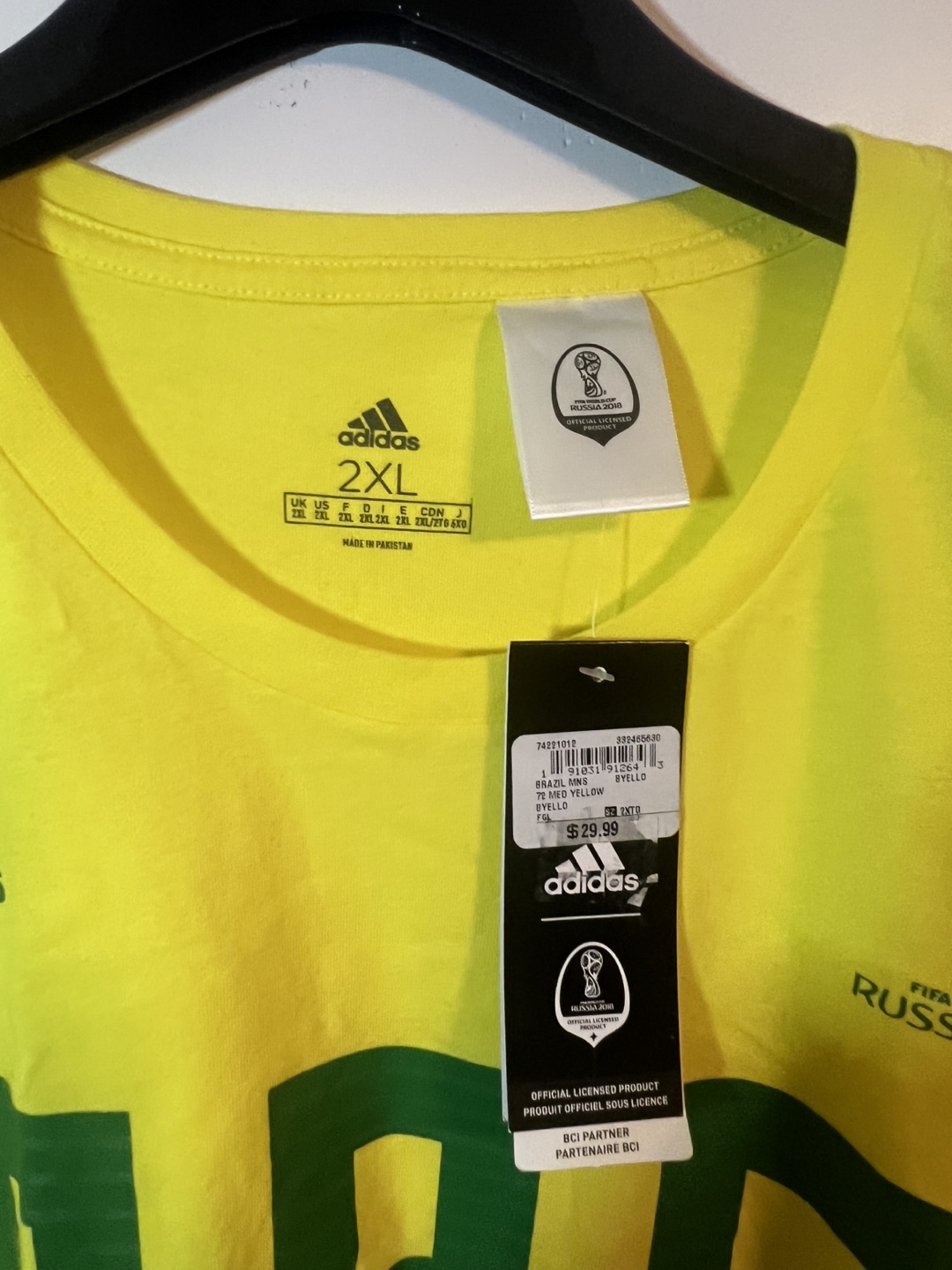 Adidas Brazil 2018 World Cup T-Shirt - 2XL - photo 3