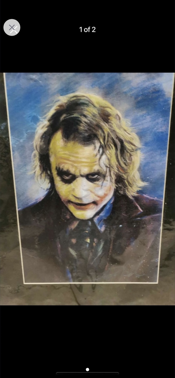 Framed Heath Ledger Joker Portrait