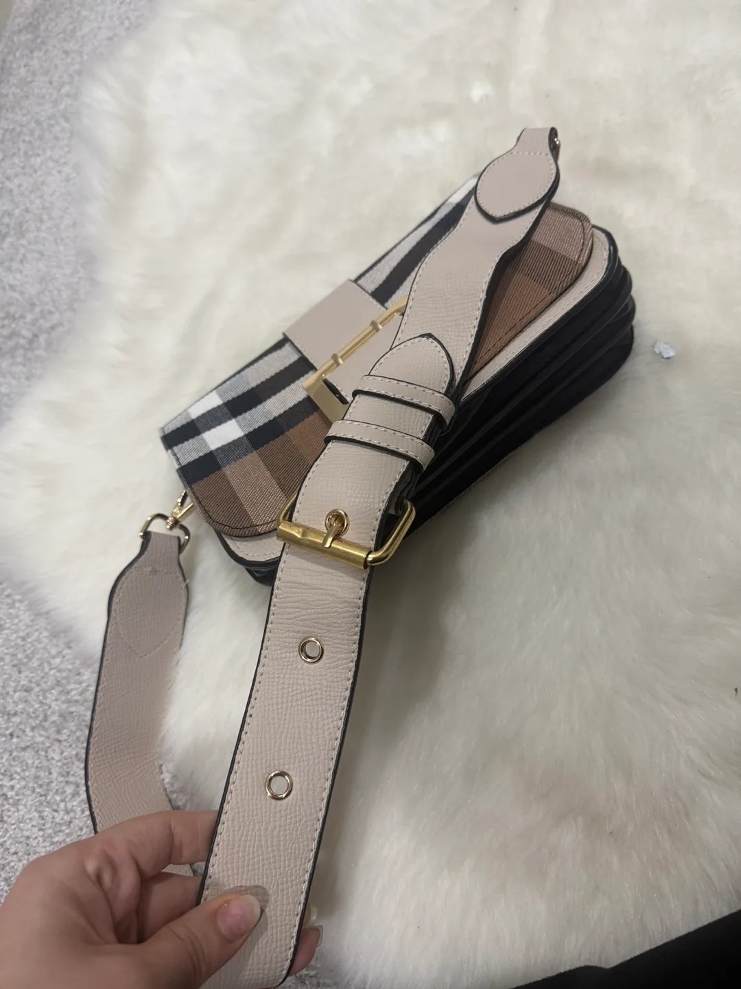 Burberry Check Buckle Crossbody Bag image indicator(3)