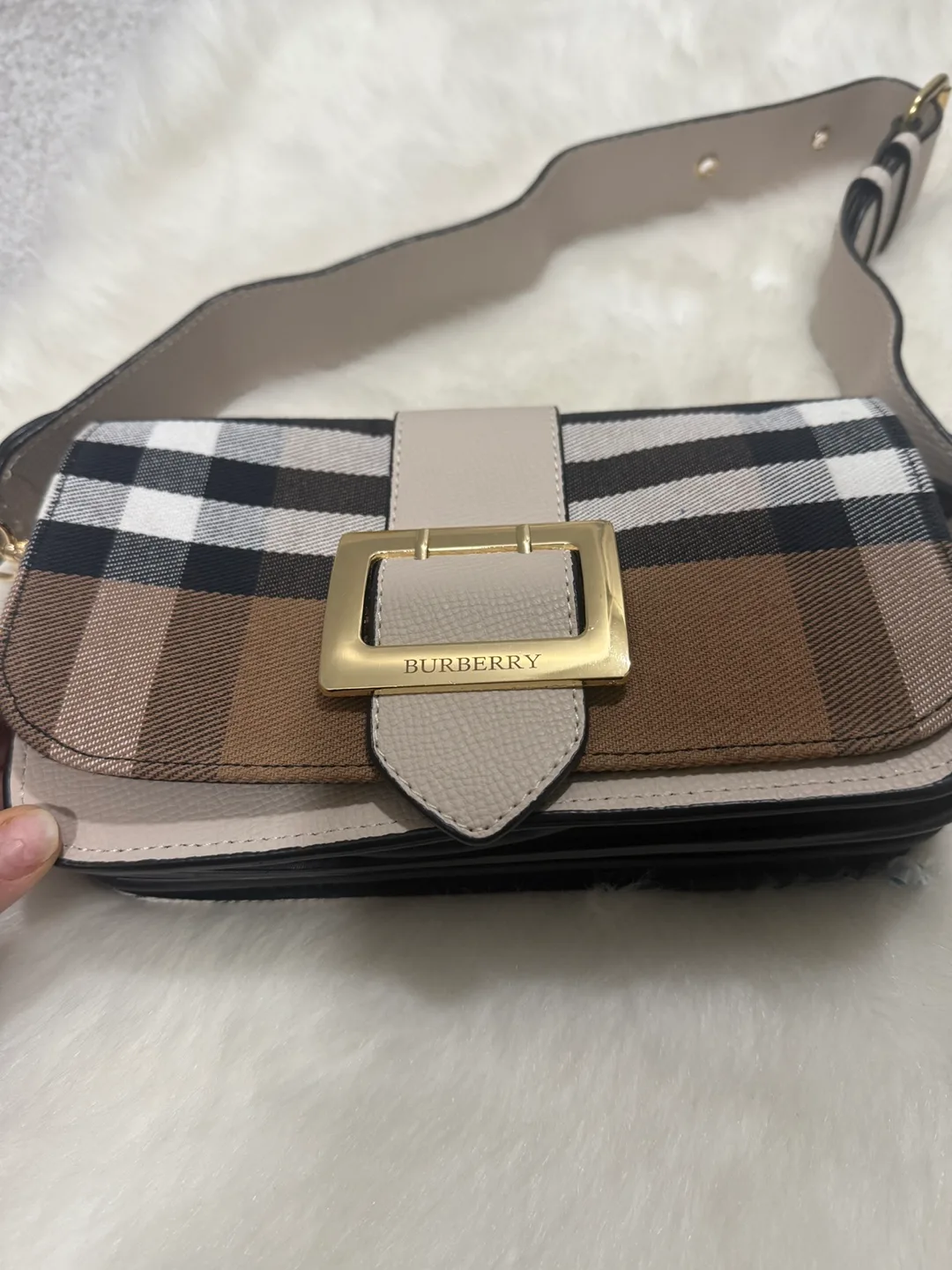 Burberry Check Buckle Crossbody Bag image indicator(2)