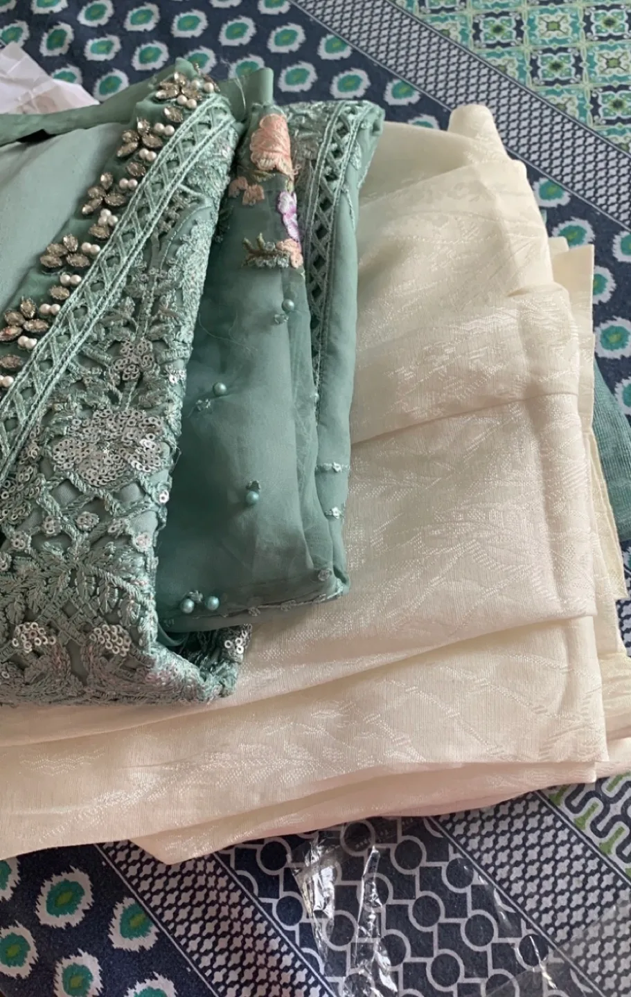 Beautiful embroidered 3-piece suit image indicator(3)