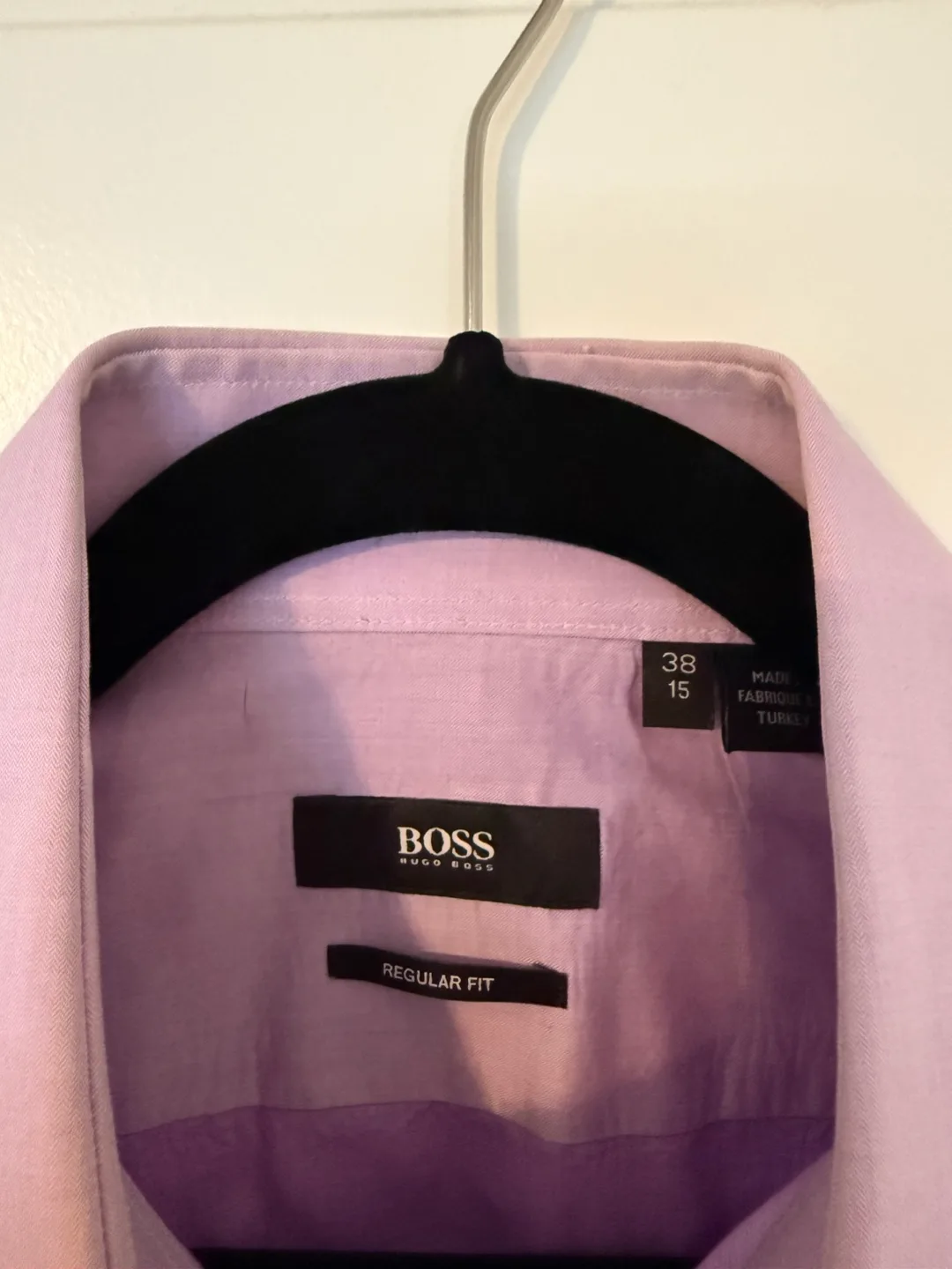 BOSS Hugo Boss Men's Lavender Dress Shirt - Size 38/15 image indicator(4)