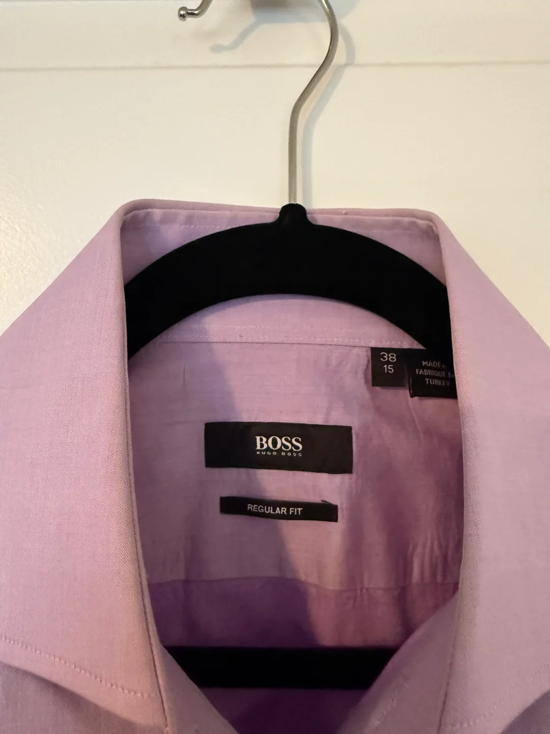 BOSS Hugo Boss Men's Lavender Dress Shirt - Size 38/15 image indicator(3)