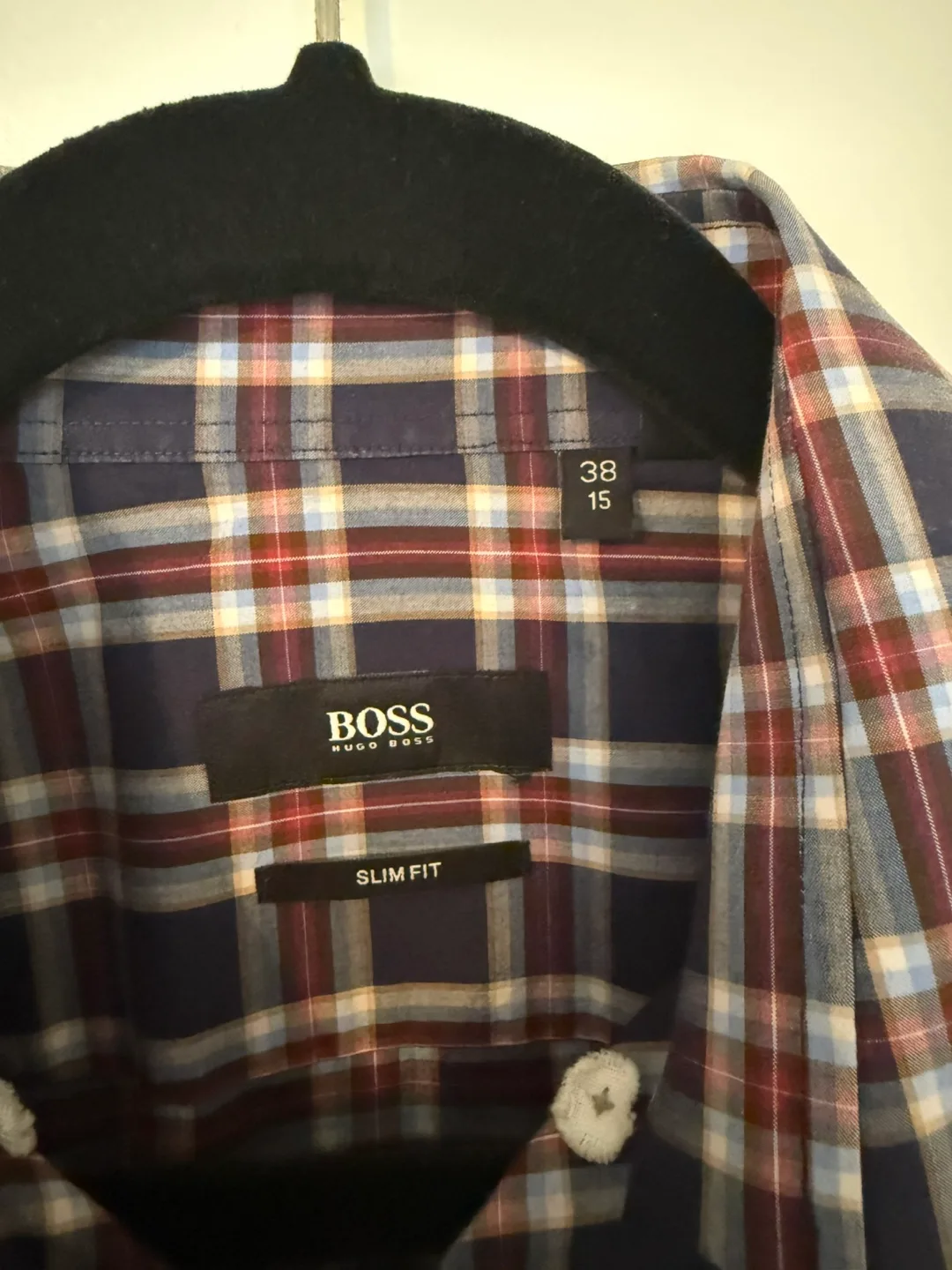 Men's Hugo Boss Slim Fit Checked Dress Shirt - Size 38/15 image indicator(4)