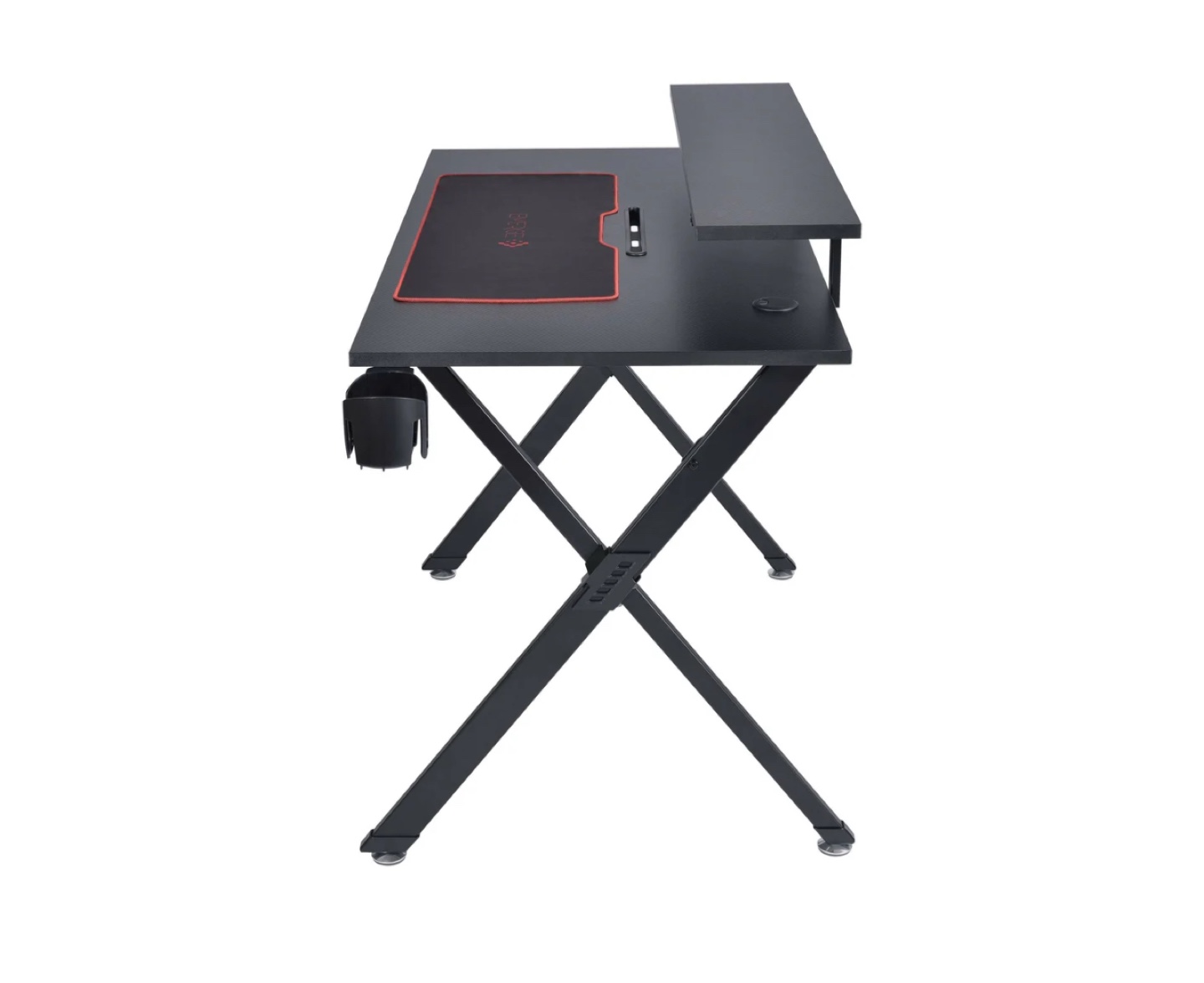 Staples Black Gaming Desk with Monitor Shelf and RGB Lighting - photo 4