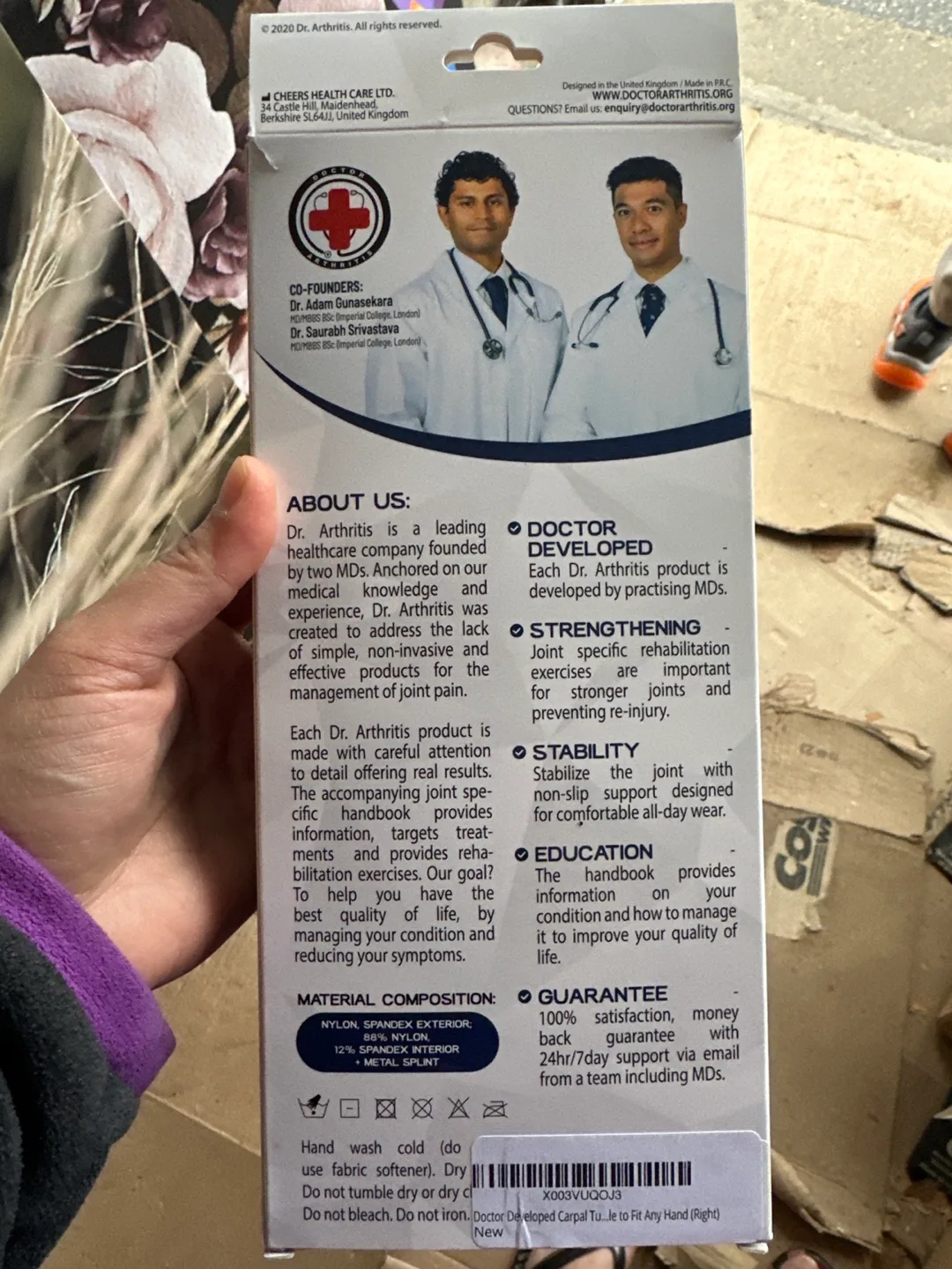 Dr. Arthritis Carpal Tunnel Night Wrist Brace & Handbook image indicator(2)