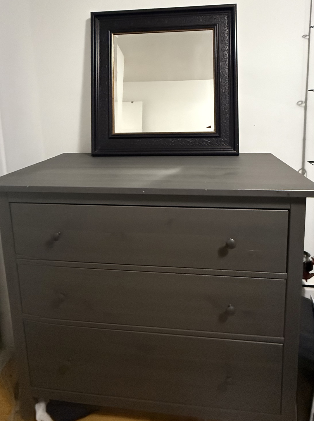Three-Drawer Dresser with Mirror