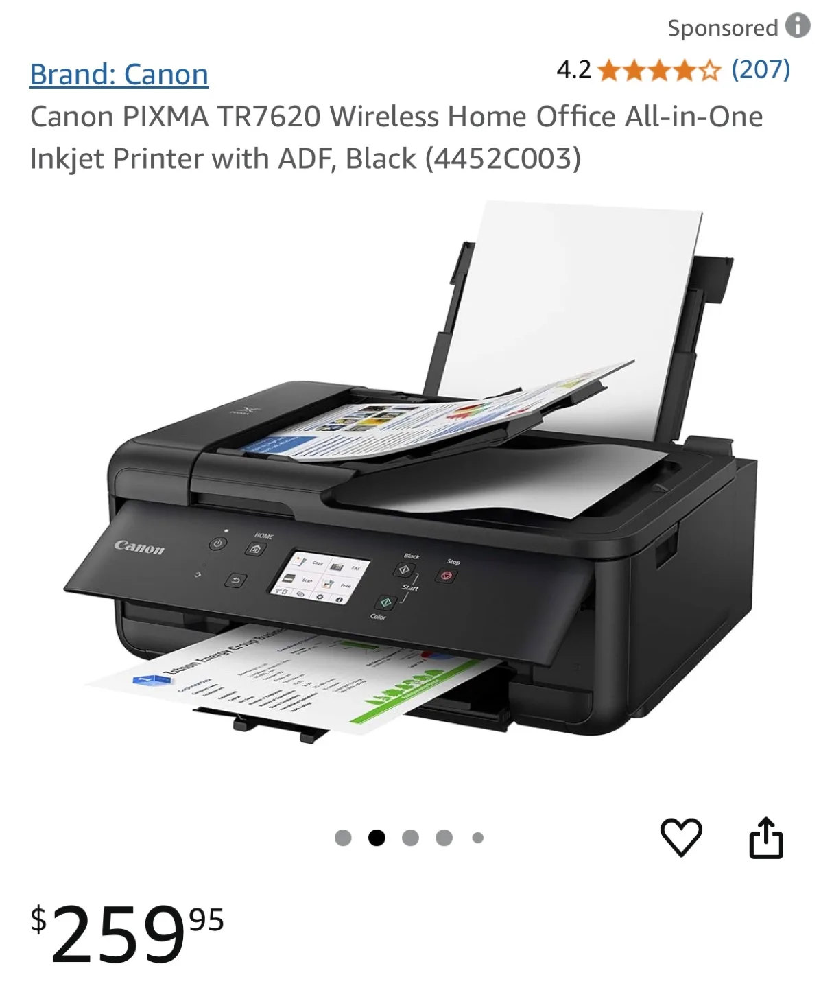 Canon PIXMA TR7620 Wireless All-in-One Printer image indicator(4)