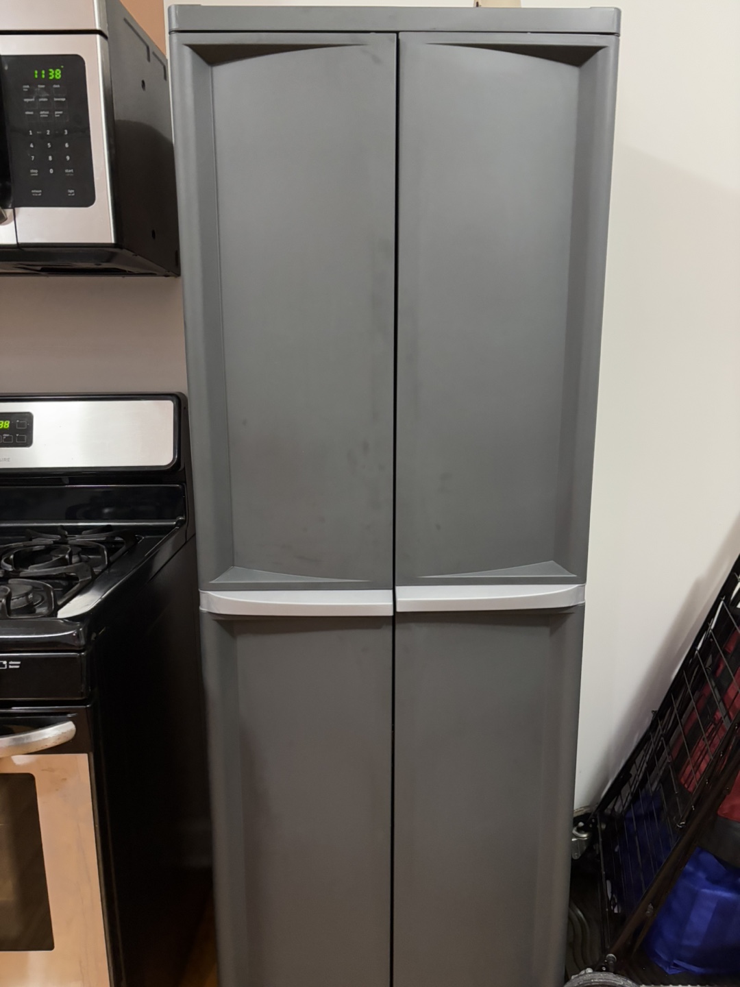 Grey Plastic Storage Cabinet - photo 2