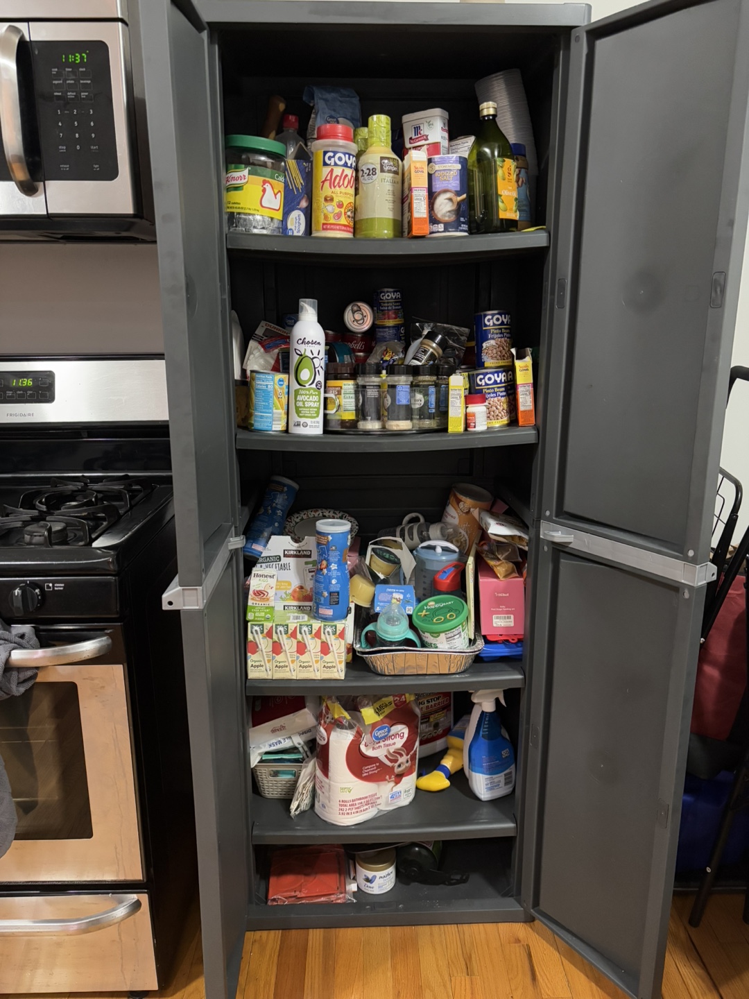 Grey Plastic Storage Cabinet
