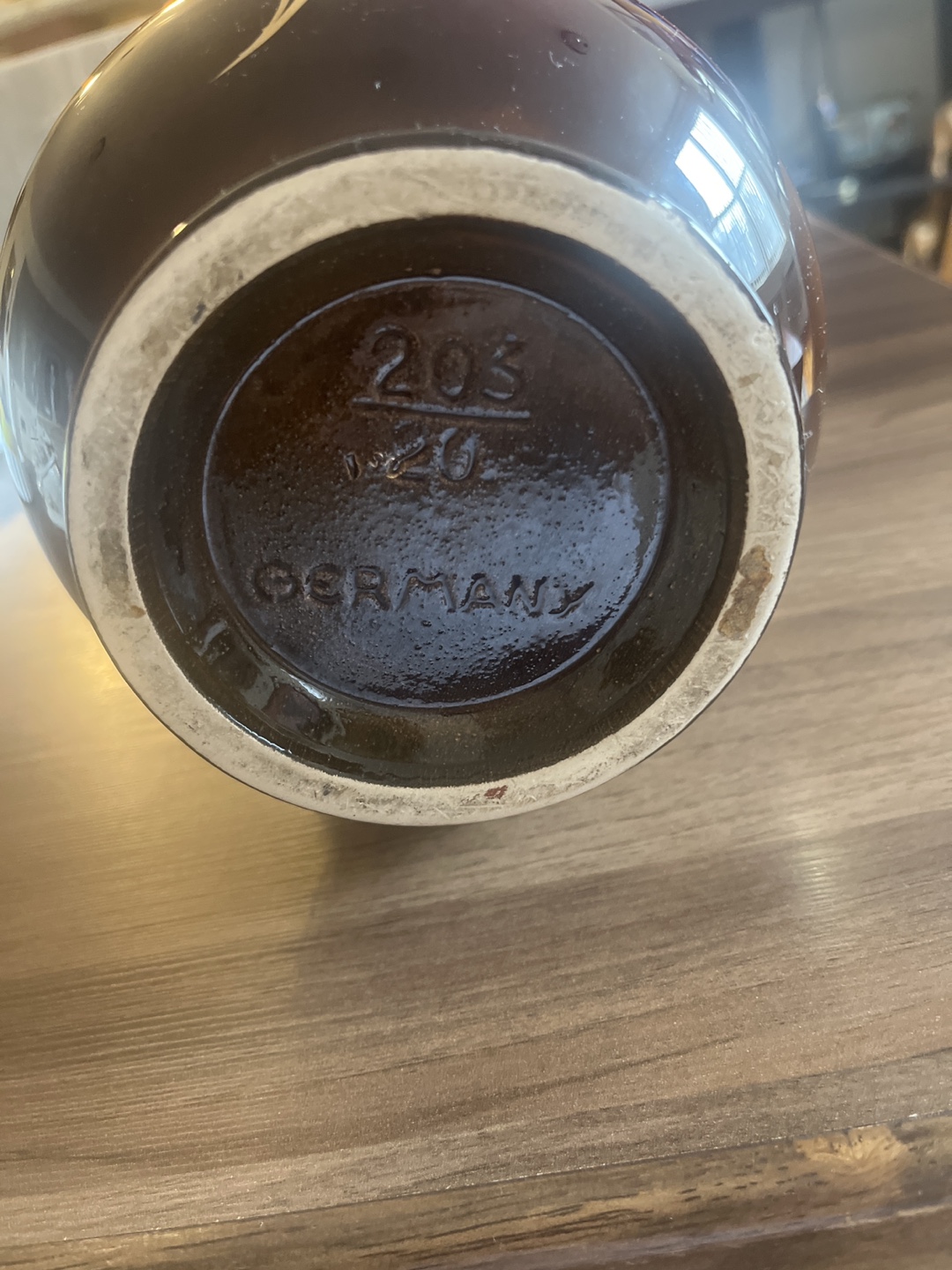 Vintage German Pottery Vase with Floral Design - photo 2