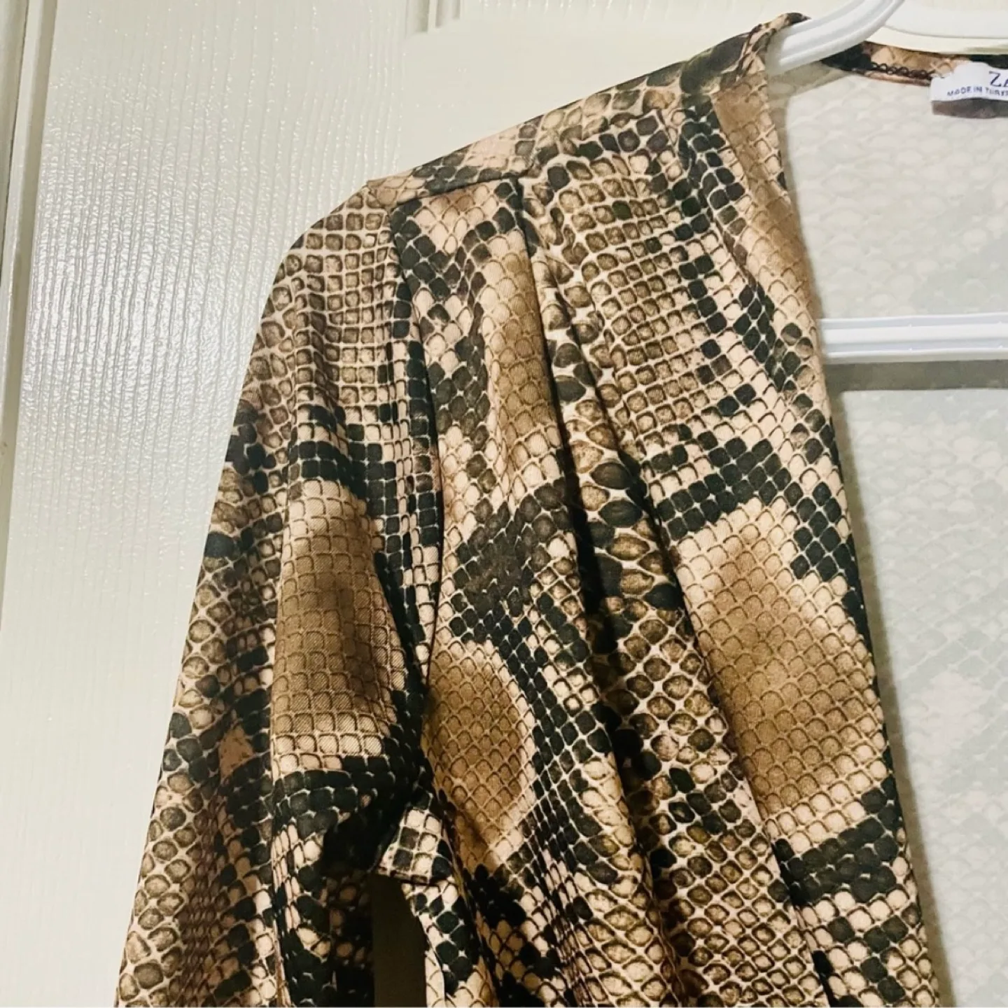 Zara Snakeskin Long Sleeve Bodysuit image indicator(5)