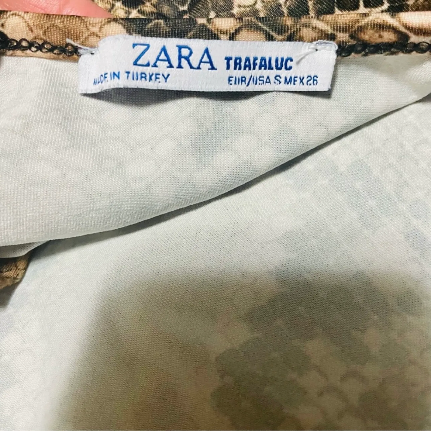 Zara Snakeskin Long Sleeve Bodysuit image indicator(9)